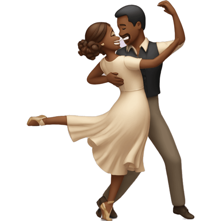 A couple are dancing  emoji