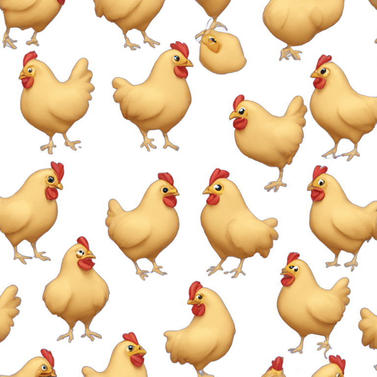 Chicken in overalls emoji