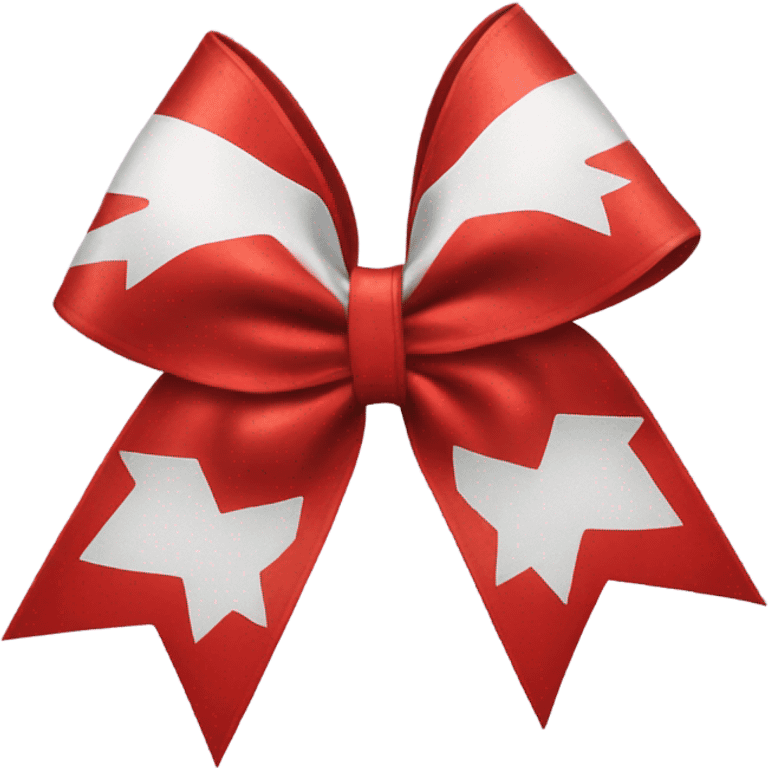 red cheerleading bow emoji