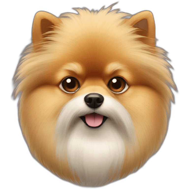 Pomeranian with bearded old man emoji