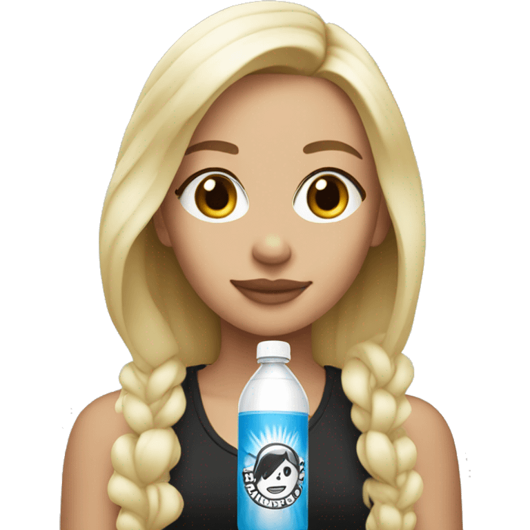 Blonde girl with white claw emoji