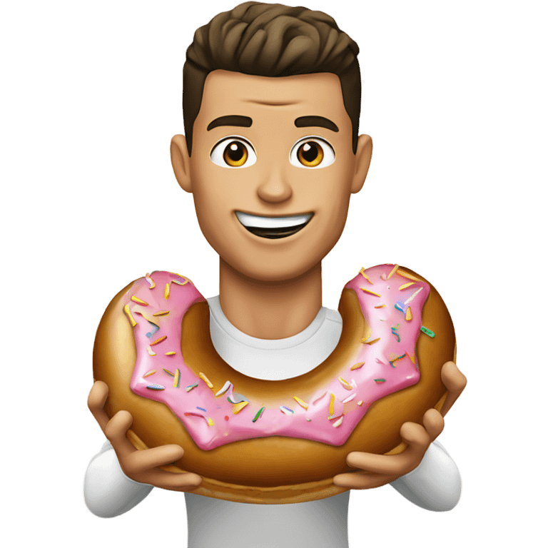 Cristiano ronaldo with donut emoji