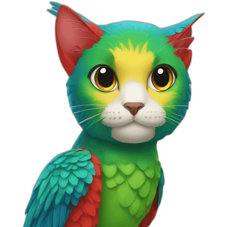 cat parrot emoji