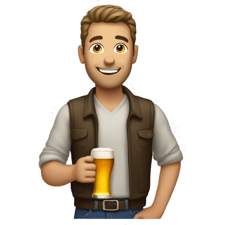 Guy with beer emoji