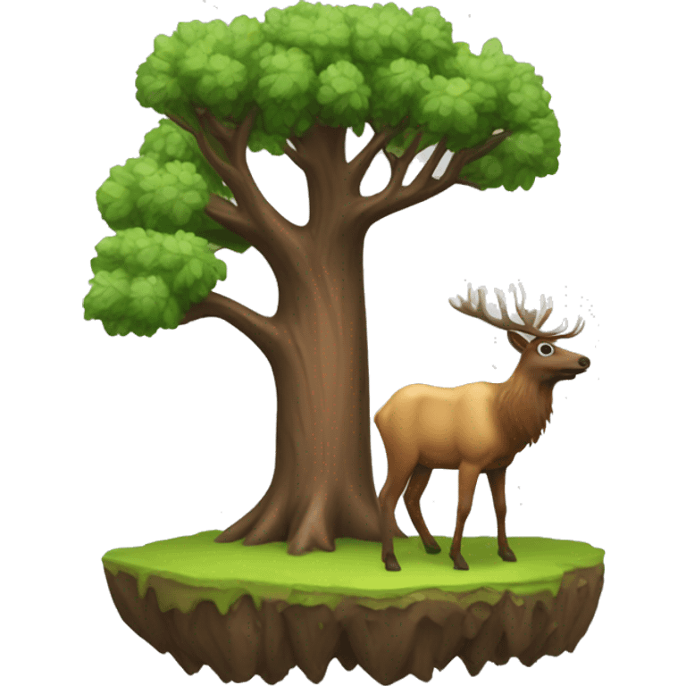 elk tree and settings tech emoji