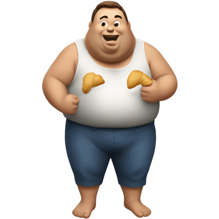 fat guy eating fortune cookies emoji