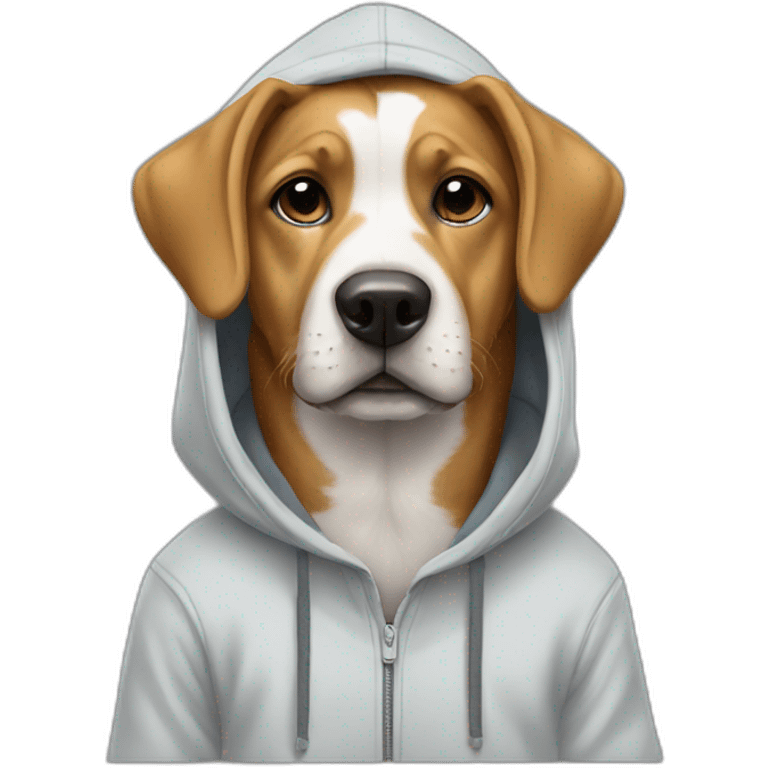 Dog wearing Hoodie emoji