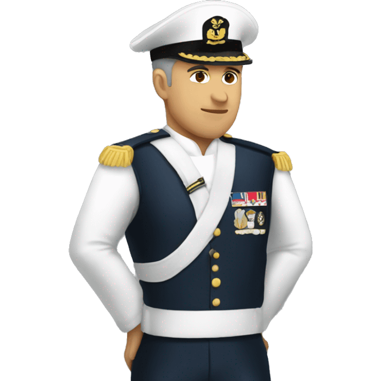 Naval officers on my back emoji