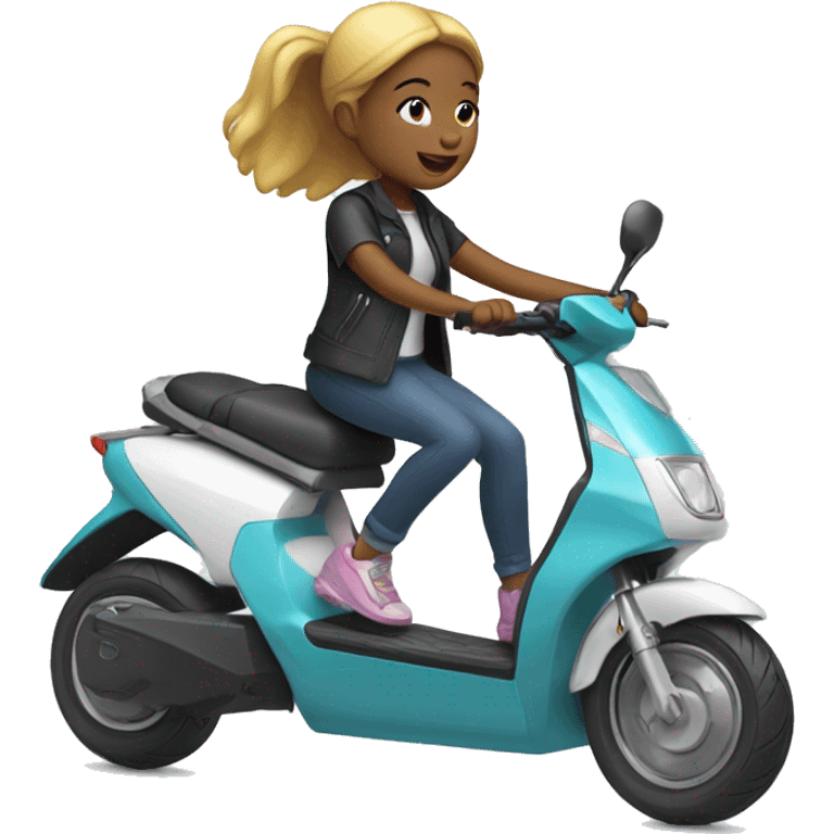 girl riding an electric scooter emoji