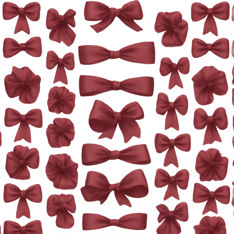 burgundy silk bow emoji