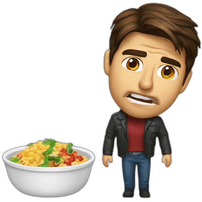 Tom cruise sick with food poisoning emoji