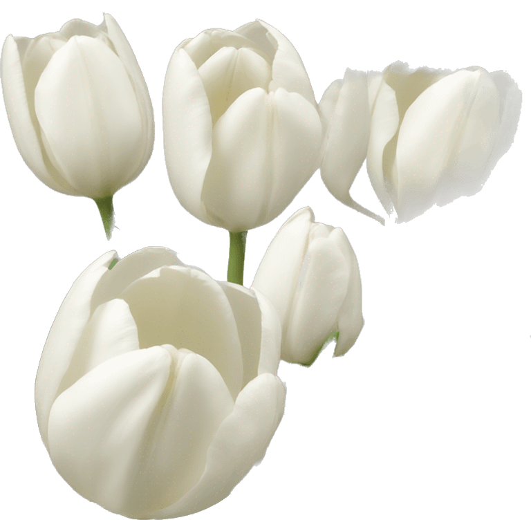 white tulips emoji