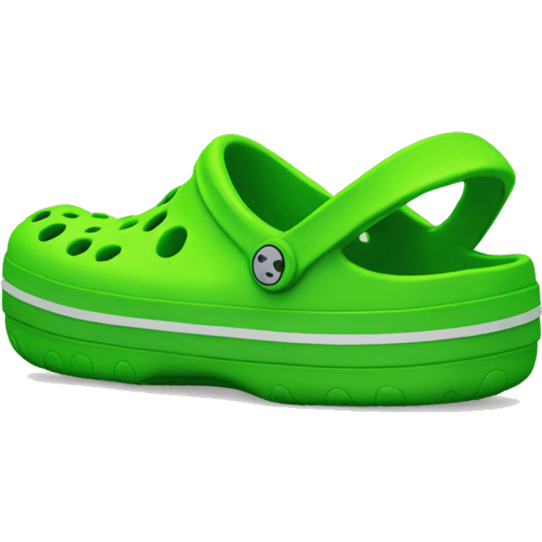 Crocs neon green emoji