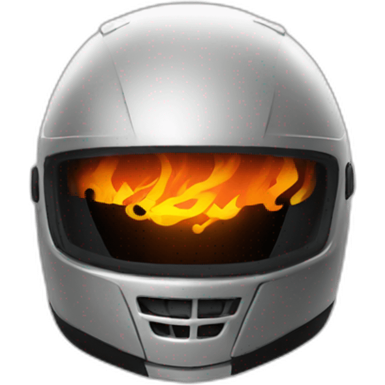 fire motorcycle helmet emoji