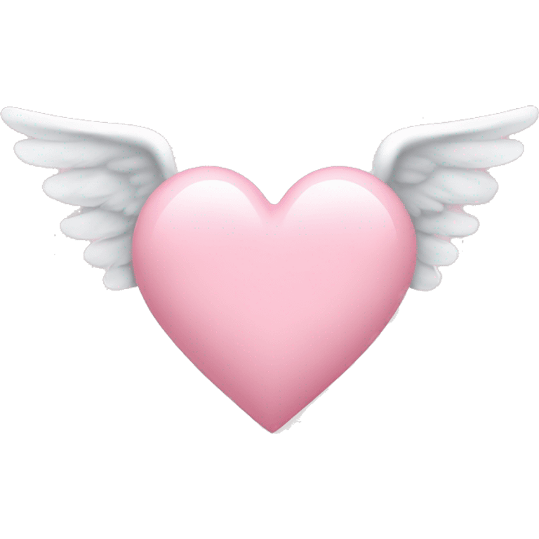 light pink heart with small angel wings emoji