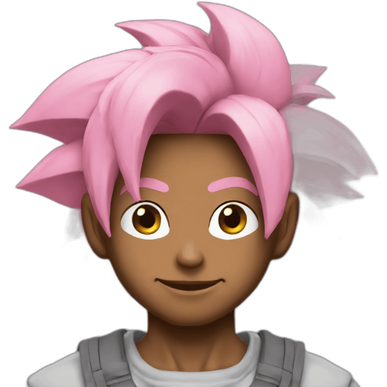 Black goku rosé emoji