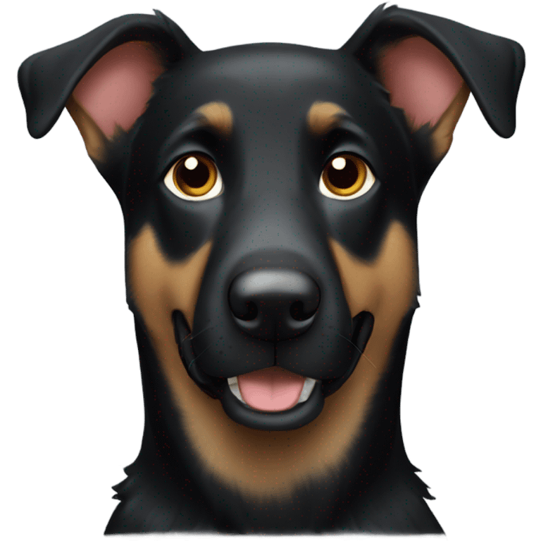 Black lab german shepherd dog emoji