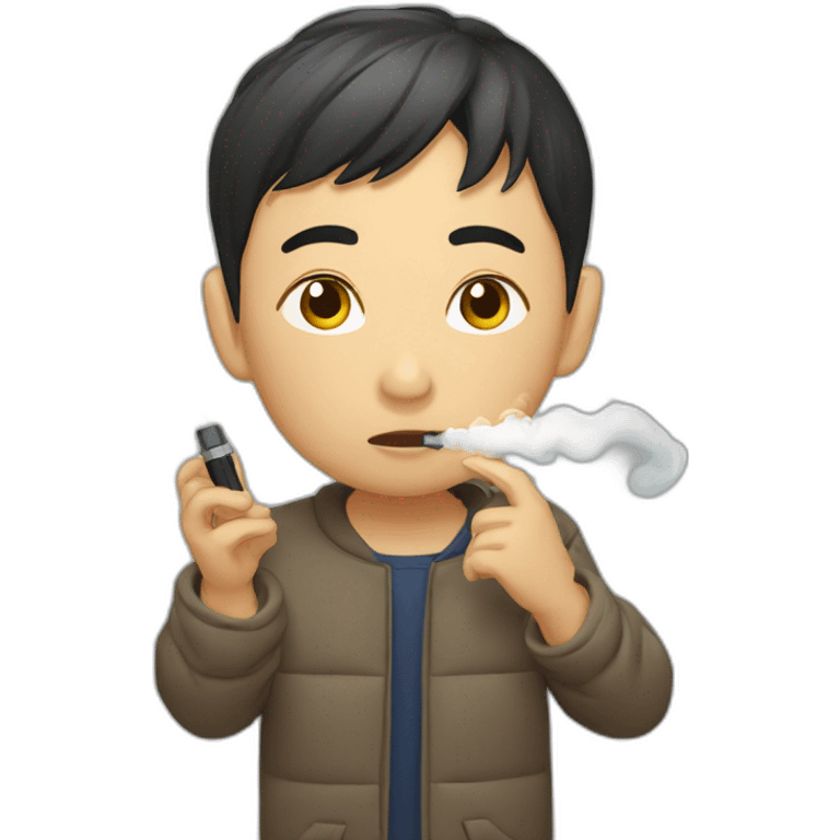 Kazakh boy vaping emoji