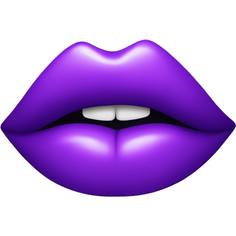 Purple kiss lips  emoji