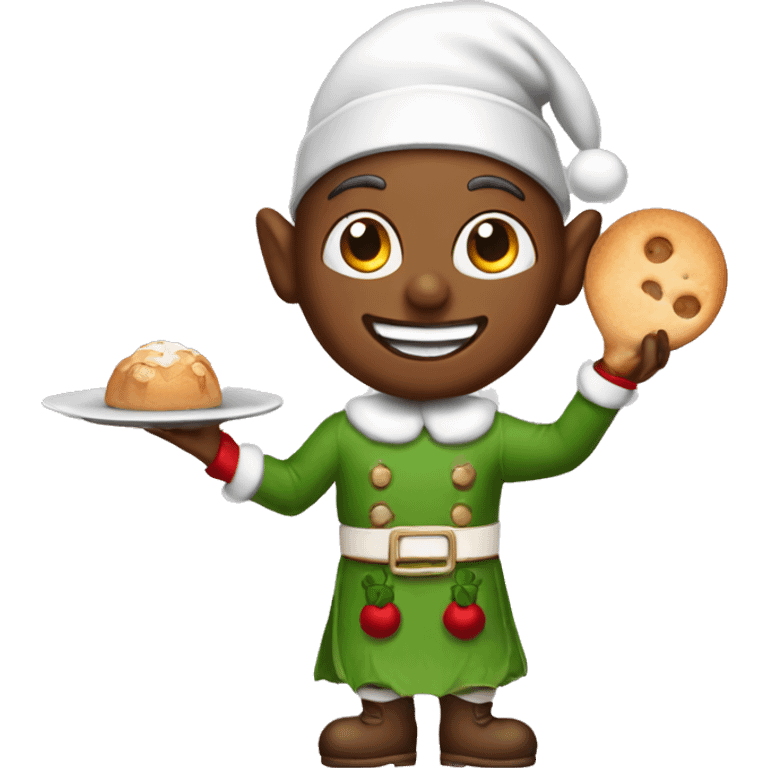 Baking Christmas elf emoji