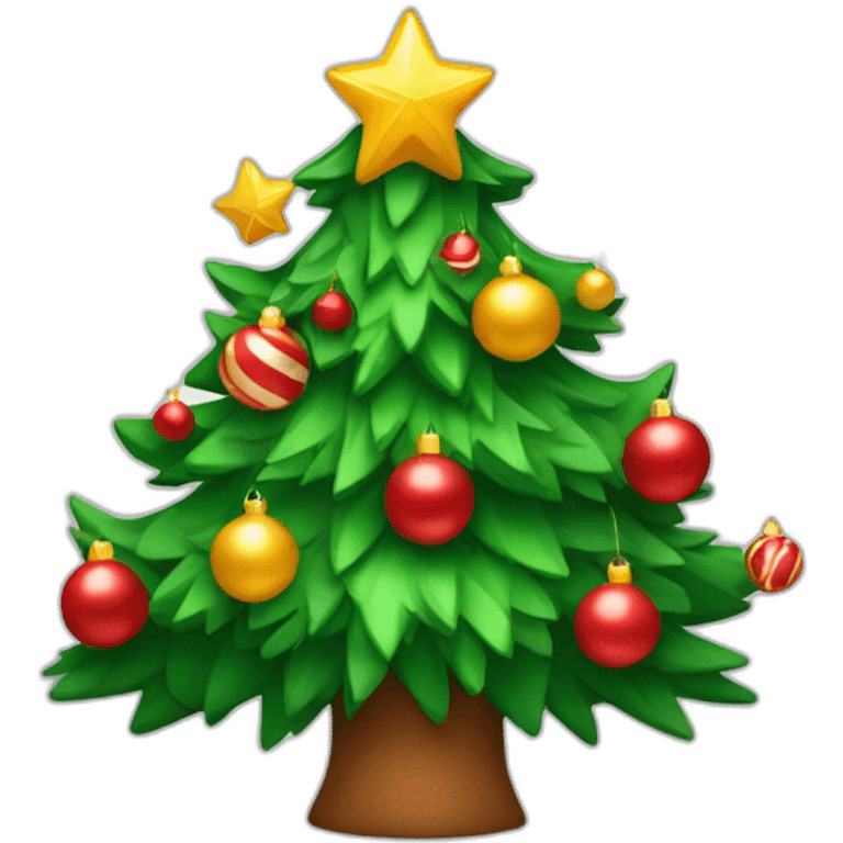 Árbol de navidad decorado emoji