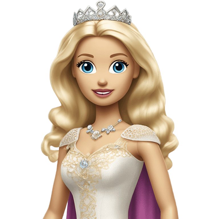 Blonde Barbie medieval princess  emoji