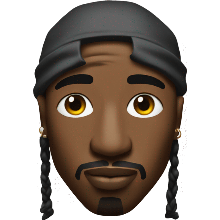 Tupac the rapper posing emoji