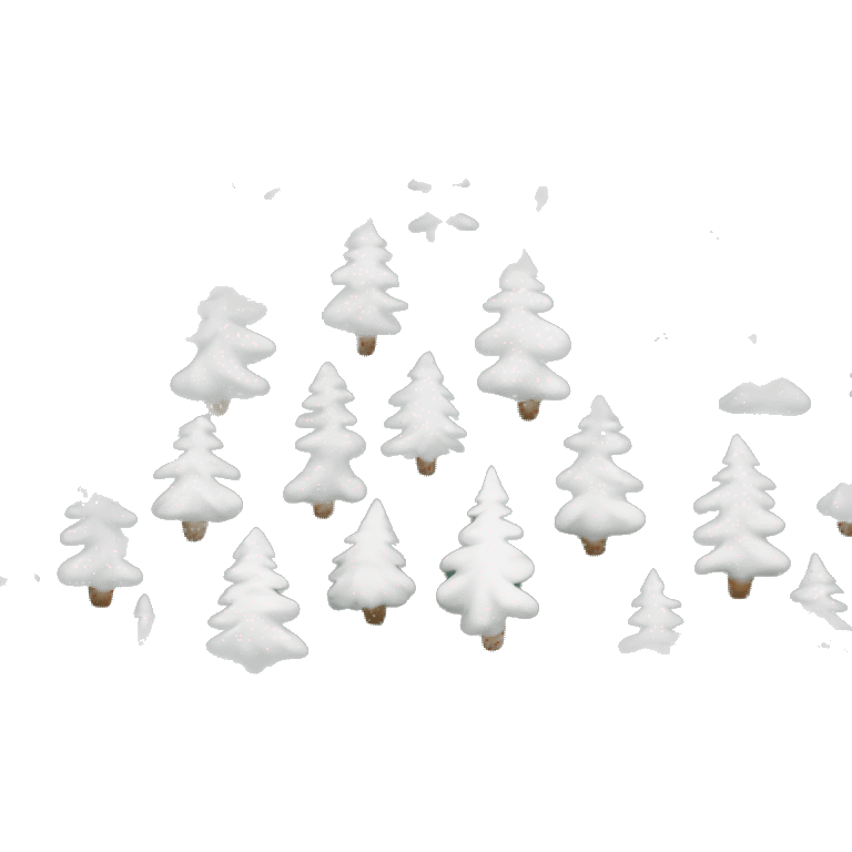  actual white fir christmas tree isolated.  emoji