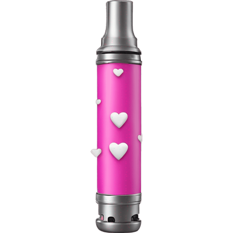 Pink Vape with small Hearts emoji