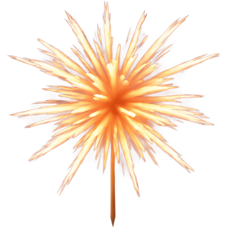 Peach colored firework emoji