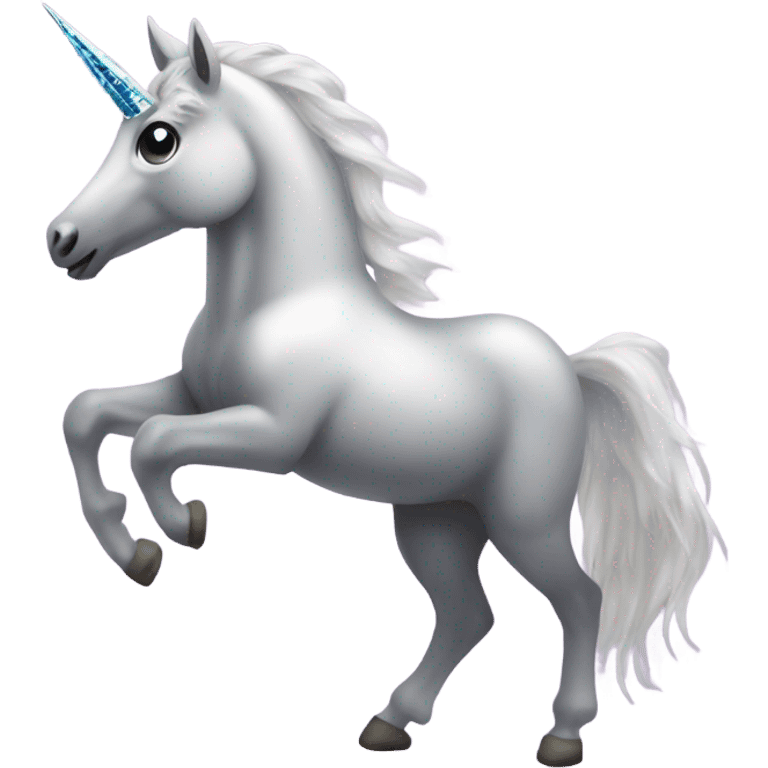 Disco ball on a unicorn emoji