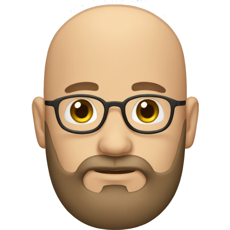 Bearded bald emoji