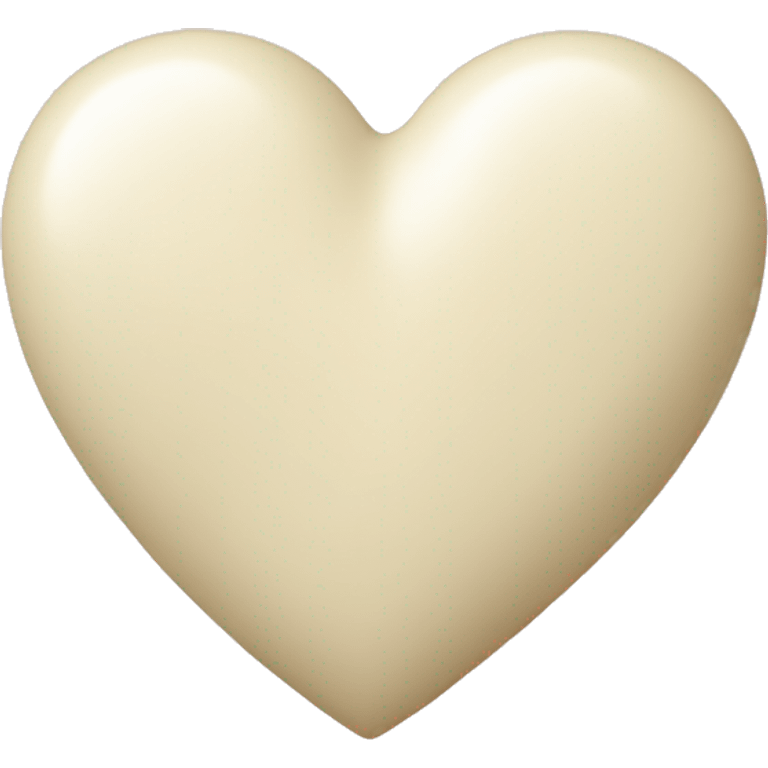 Heart cream color emoji