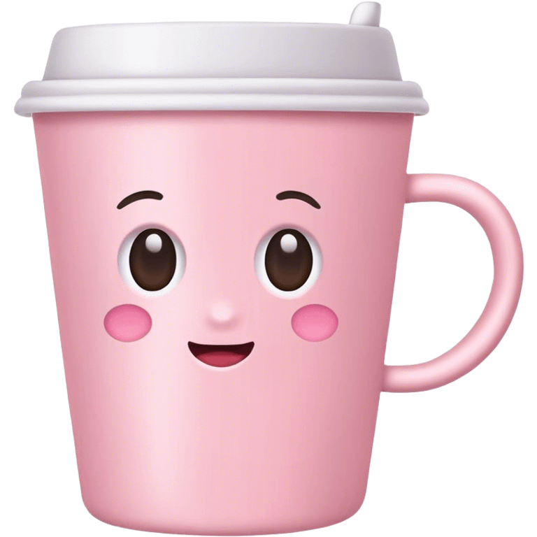 pastel pink coffee cup emoji