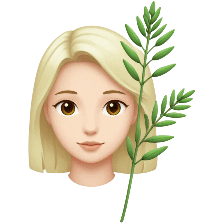 single Lavender, stem, leaf emoji