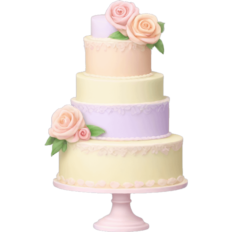 pastel wedding cake emoji