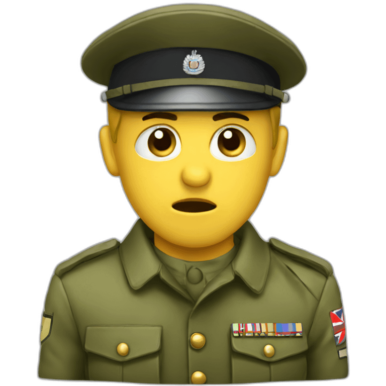 British army soldier crying emoji