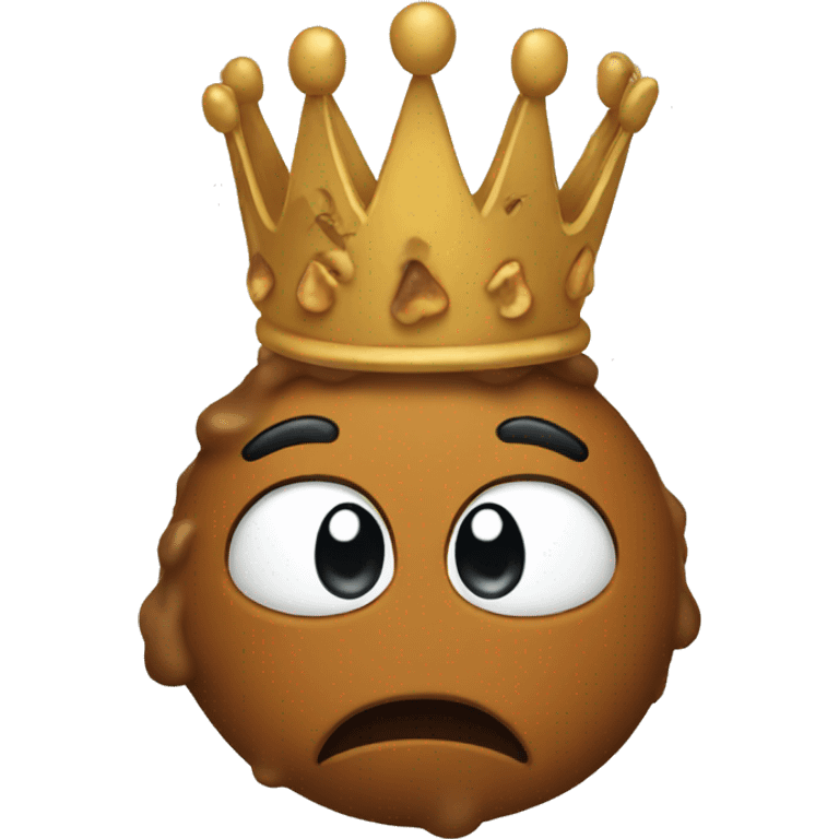 Poop wearing crown emoji