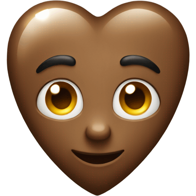 Shiny brown heart  emoji