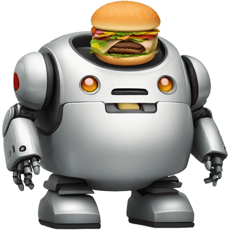 Fat bot eating burger  emoji