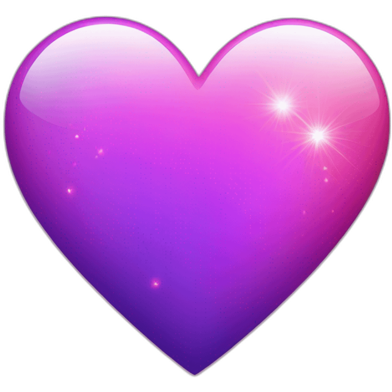 Purple-and-pink-gradient-heart-sparkling emoji