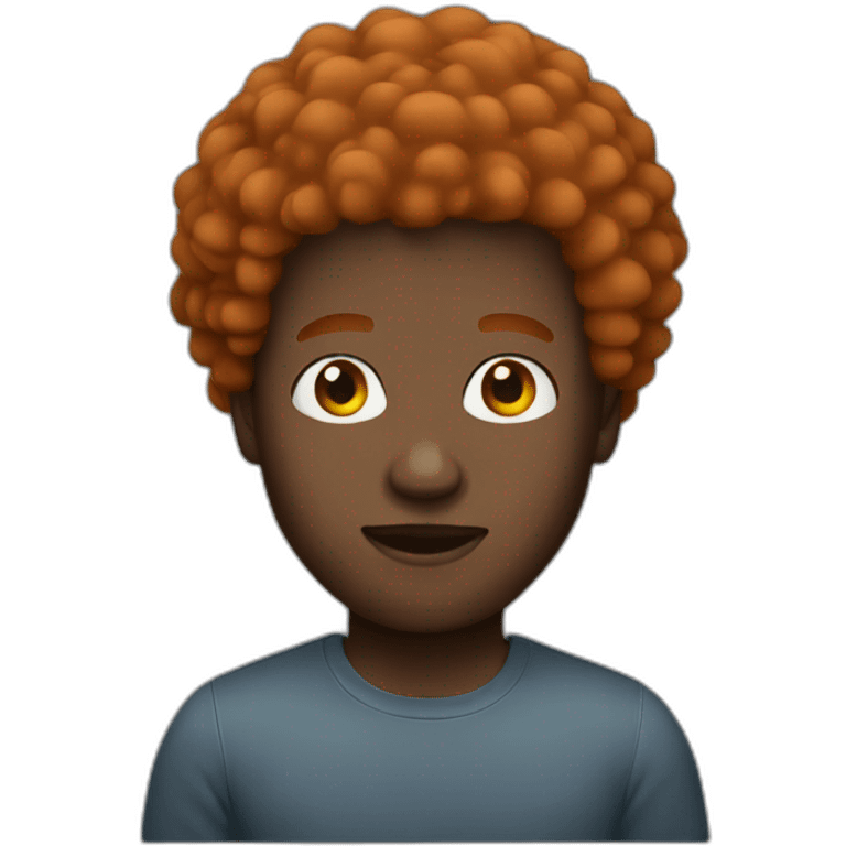 black afro man ginger hair emoji