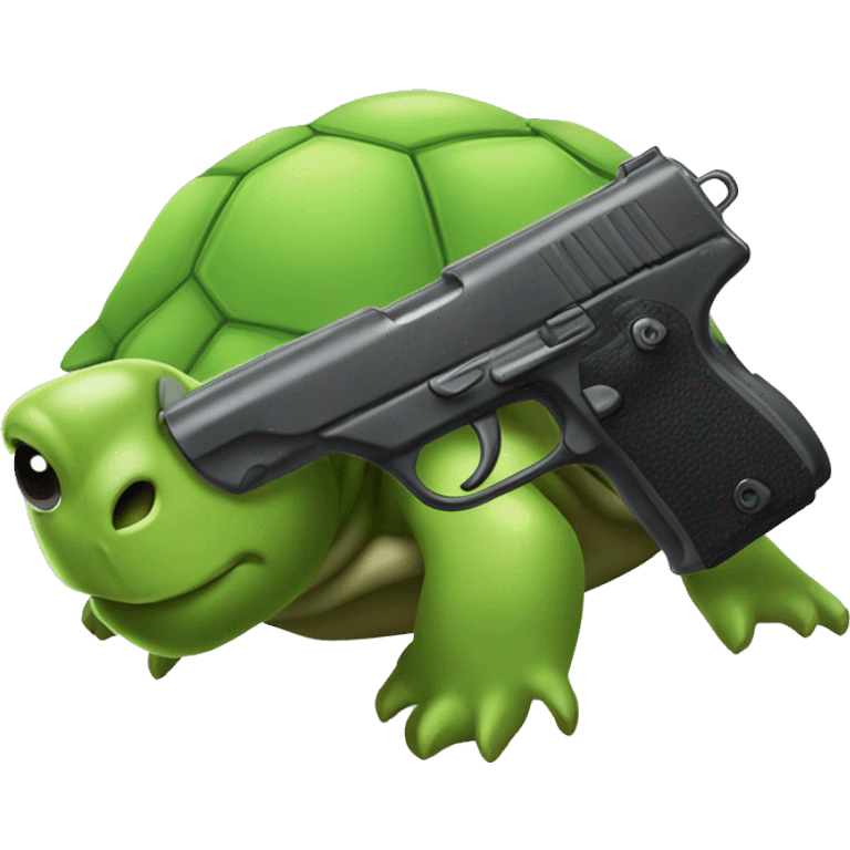 mezcla el emoticono de la pistola con el de la tortuga emoji