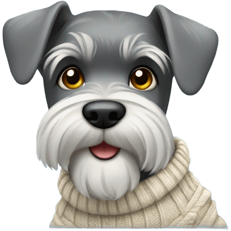 Schnauzer with sweater emoji