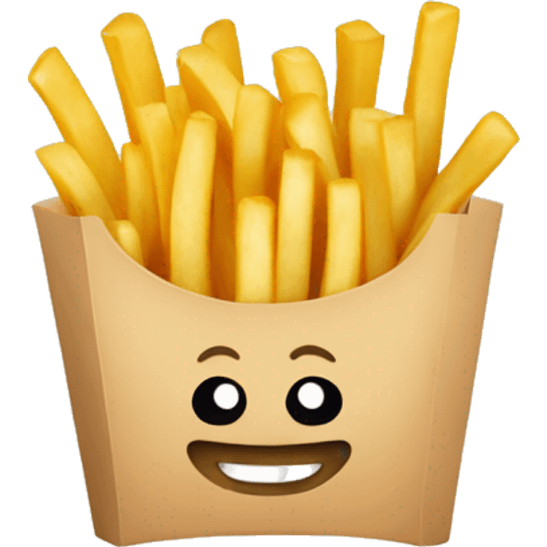 Stamp for a postcard with French fries  emoji