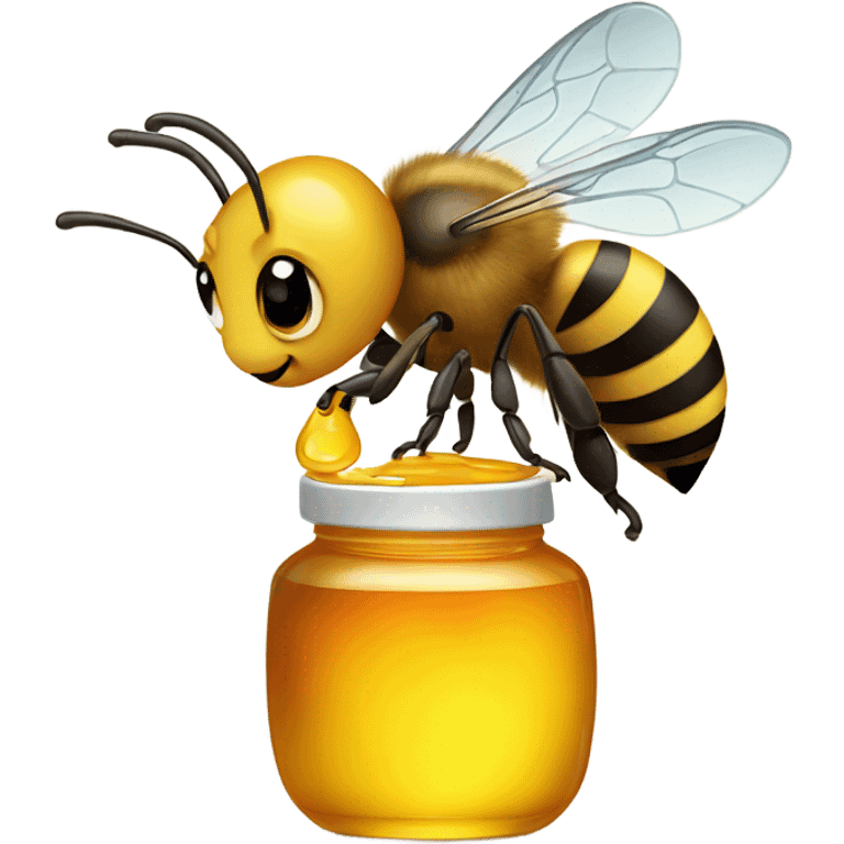 Bee eating honey emoji