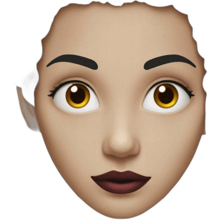 Un visage noir avec un de vampire, les cheveux locks teinture de cheveux, les yeux remplacés par des étoiles, un jeune. emoji