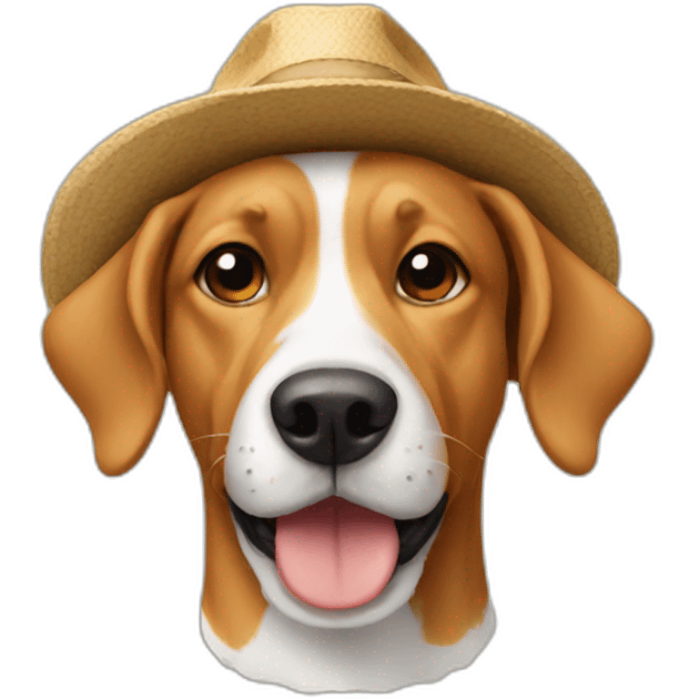 dog  in hat emoji