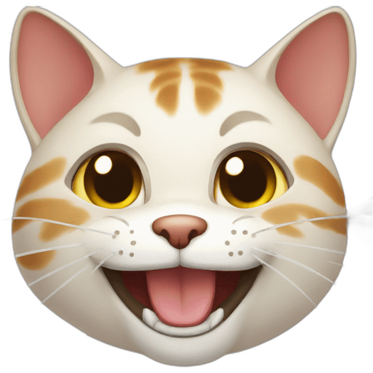 Chinese Cat laughing emoji