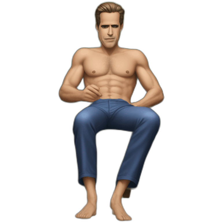 hunter biden wearing only a bikini sitting in a chair acting out the basic instinct scene (full body, apple ios17) smoking a glass pipe emoji